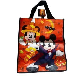 Disney Halloween Tote Bag Orange Black 15" x 13 1/2"
